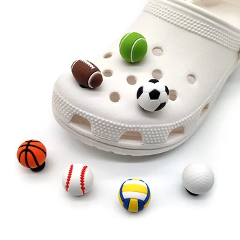 1Pcs כדורסל כדורגל רוגבי, כדורעף, בייסבול DIY גן נעלי בית נעליים אבזם קישוט אביזרים ילדים מתנה