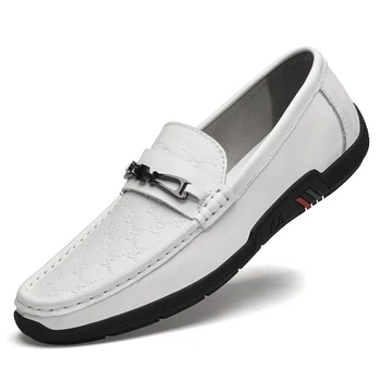 חם אמיתי עור לגברים נעליים מזדמנים להחליק על נעליים באיכות גבוהה לנשימה נוח חיצונית הנעלה אופנה פאטוס דה גבר