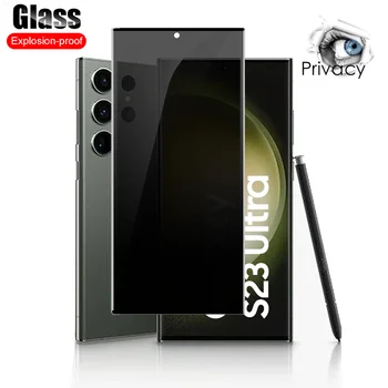 9D אנטי-ציוץ זכוכית עבור סמסונג גלקסי S23 אולטרה פרטיות זכוכית מחוסמת SamsungS23 בנוסף S23+ S23Ultra 5G לכסות מגיני מסך