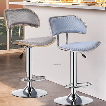 סגנון אירופאי קרח משי כסאות בר כסאות בר במטבח ריהוט יוקרה להרים מסתובב נגד צואה מודרני יצירתי כיסא גבוה