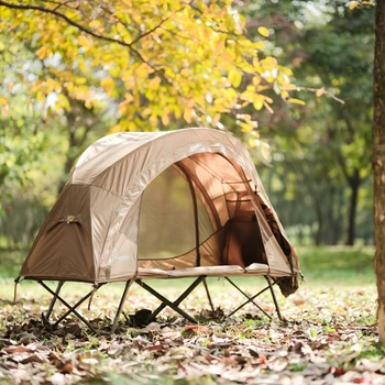 Vidalido 1Person כפול שכבות חיצוני קמפינג המיטה אוהל קל משקל נוח רשת נגד יתושים נייד סגסוגת אלומיניום העמוד