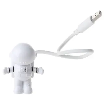 יצירתי חלל אסטרונאוט LED גמיש USB אור מנורת לילה לילדים צעצוע