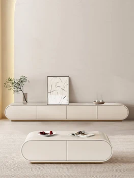 צרפתי שמנת רוח תה, שולחן טלוויזיה ארון שילוב סלון מודרני מינימליסטי משק בית תה, שולחן שולחן