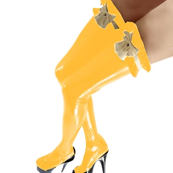סקסית גרביים Lotita נשים גבוה גרב עניבת הפרפר בנות הירך Overknee Bowknot חותלות Kawaii גרבי ברך גבוהה גרביים לבנים תחתונים.