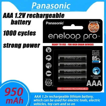 100% חדש Panasonic Eneloop סוללה מקורית Pro 1.2 V AAA 900mAh NI-MH פנס מצלמה צעצוע מראש טעון סוללות נטענות