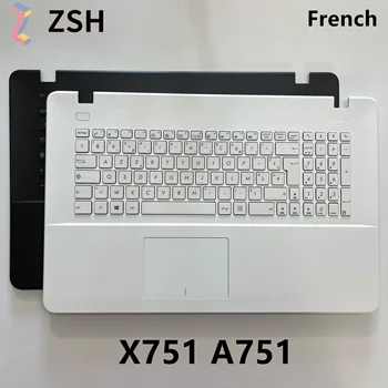 FR-צרפתית המקלדת touchpad palmrest מקלדות עבור Asus A751 x751 x751l x751lk x751lk x751ma x751y מקלדת המחשב הנייד C כיסוי