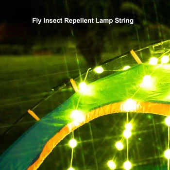 LED מחרוזת האור 3 מ ' 30 Led דוחה יתושים מחרוזת אורות קמפינג תחת כיפת השמיים טוס דוחה חרקים נגד יתושים המנורה String