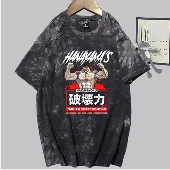 חם אנימה מצחיקה Yujiro בקי Hanma מודפס היפ הופ לכל היותר גברים בגדי הקיץ מקסימום
