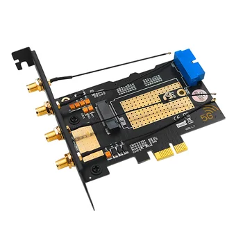 M. 2 Wifi מודול PCIE X1 / USB 3.0 הרחבה כרטיס 4 אנטנות ננו חריץ ה-SIM NGFF B מפתח עבור 30x42/52 3G 4G 5G M2 מודול אלחוטי