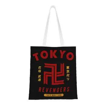 טוקיו Revengers Takemichi מצרכים שקית קניות מודפס בד הקונה כתף שקיות אנימה מנגה טוקיו Manji החבורה תיק