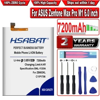 HSABAT 7200mAh C11P1706 סוללה עבור ASUS Zenfone מקס פרו M1 ZB601KL ZB602KL X00TDB X00TDE / ZenFone מקס פרו M2 ZB631KL