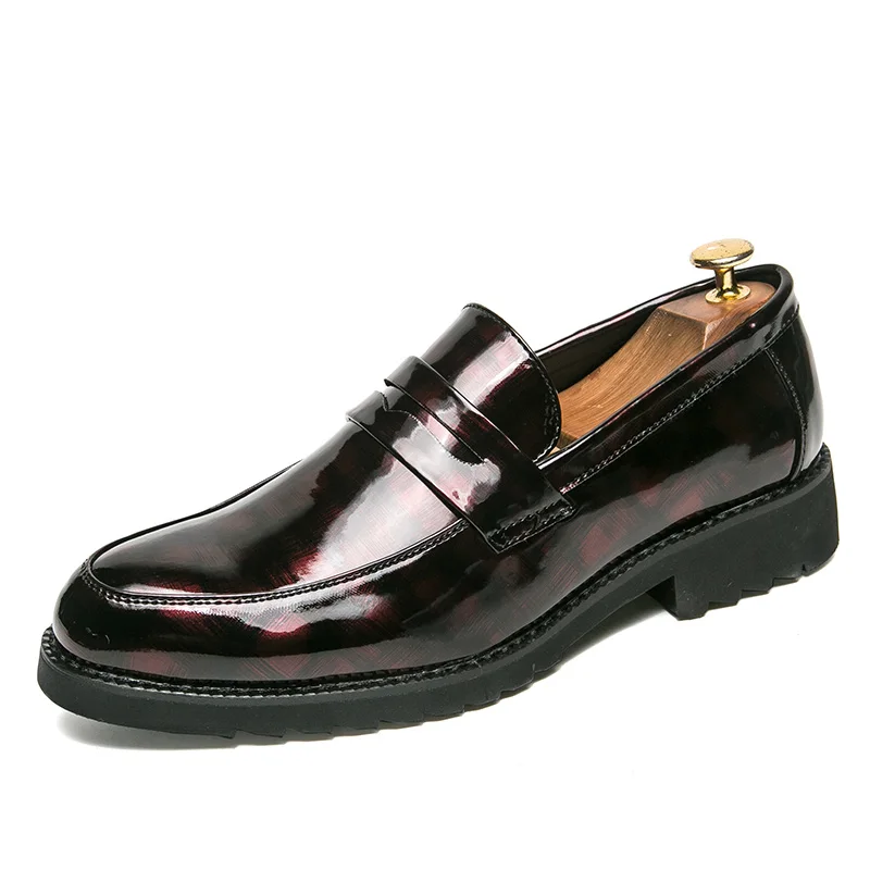 מותג גברים של השמלה נעלי אופנה מעור לגברים עסקים שטוח נעליים שחורות לנשימה גברים רשמי במשרד עובד נעליים - 0