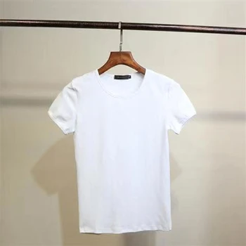 BATshirt מכתב כותנה רופף להתאים חולצה זוגות שחור-לבן בקיץ אופנה חולצת שרוול קצר