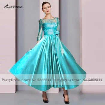 טורקיז משי סאטן אמא של שמלות כלה לחתונות 2023 Vestido מיי דה Noiva אירוח פשוטים שמלות מסיבת תה אורך