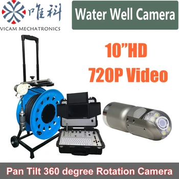 100meters כבל HD עמיד למים הקידוח המצלמה 50mm פן סיבוב הטיה צינור מים בדיקה מצלמה עם עומק דלפק /וידאו 720P