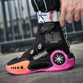 2023 חדש נעלי כדורסל יוניסקס אנטי להחליק נעלי ילד מותג יוקרה כדורסל גברים מגפי לביש חיצוני ספורט נעליים