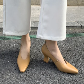 נשים משאבות קוריאה סגנון השמלה, הנעליים 6.5 ס 