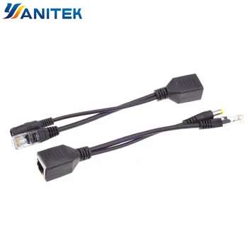 פו פסיבי כבל מפצל Power Over Ethernet-PoE Splitter & Injector כבלים ערכת פו מתאם, פו כבל מתאם DC 12V