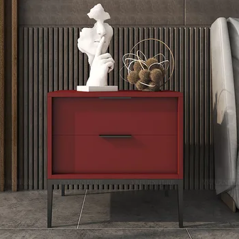 איטלקי אחסון עץ השידה בחדר השינה הצר תעשייתי אופנה משולבת מגירה נוח שולחן Chevets הביתה רהיטים