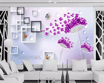 beibehang 3D נייר ונקייה ונקייה בסגנון אירופאי יקר משי פרחים חלון הסלון טפט לטלוויזיה 3D טפט קישוט הבית