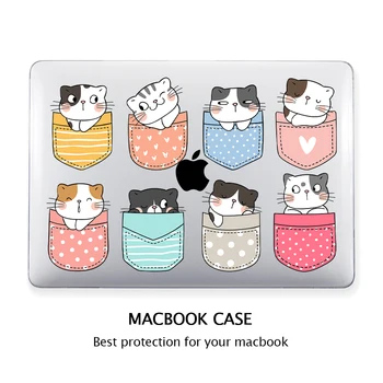 חתול חמוד מקרה עבור ה-MacBook Air 13 אינץ ' M1 2337 A2179 A1932 אוויר M2 13.6 A2681 PC כיסוי קשיח מקרה עבור ה-MacBook Air 13 A1466 A1369