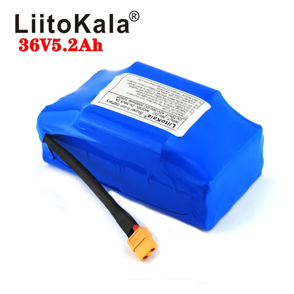 LiitoKala 36V 4.4 אה 5.2 Ah גבוה ניקוז 2 גלגל קטנוע חשמלי עצמית, איזון ליתיום סוללה עצמית, איזון מתאים 6.5