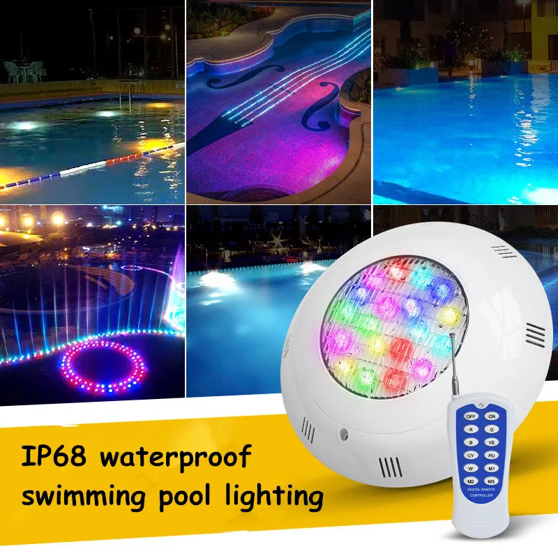בריכת הובילו אור חיצוני מים תכונת האור IP68, עמיד למים RGB צבעונית 12V האור מתחת למים מתח נמוך נוף תאורה 6w - 1