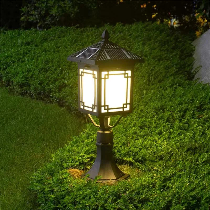המלון הקלאסי חיצונית הדשא אור מנורת LED עמיד למים חשמלי הביתה וילה נתיב קישוט הגן - 1