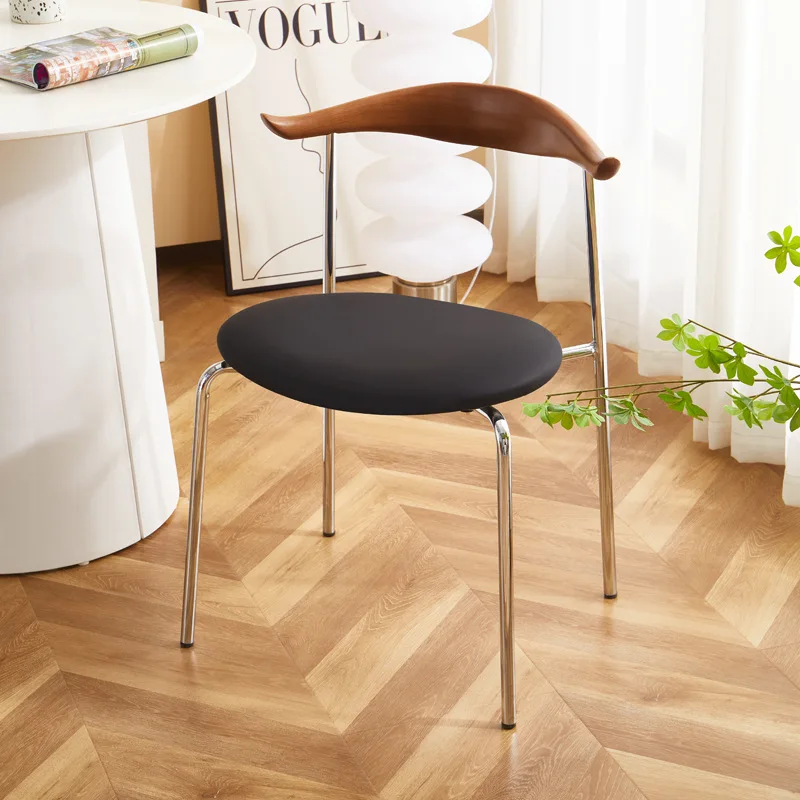 סקנדינביה אור יוקרה קרן האוכל כיסא מודרני מינימליסטי יצירתית מעץ כיסא מרופד לופט מינימליסטי קפה הכיסא - 1