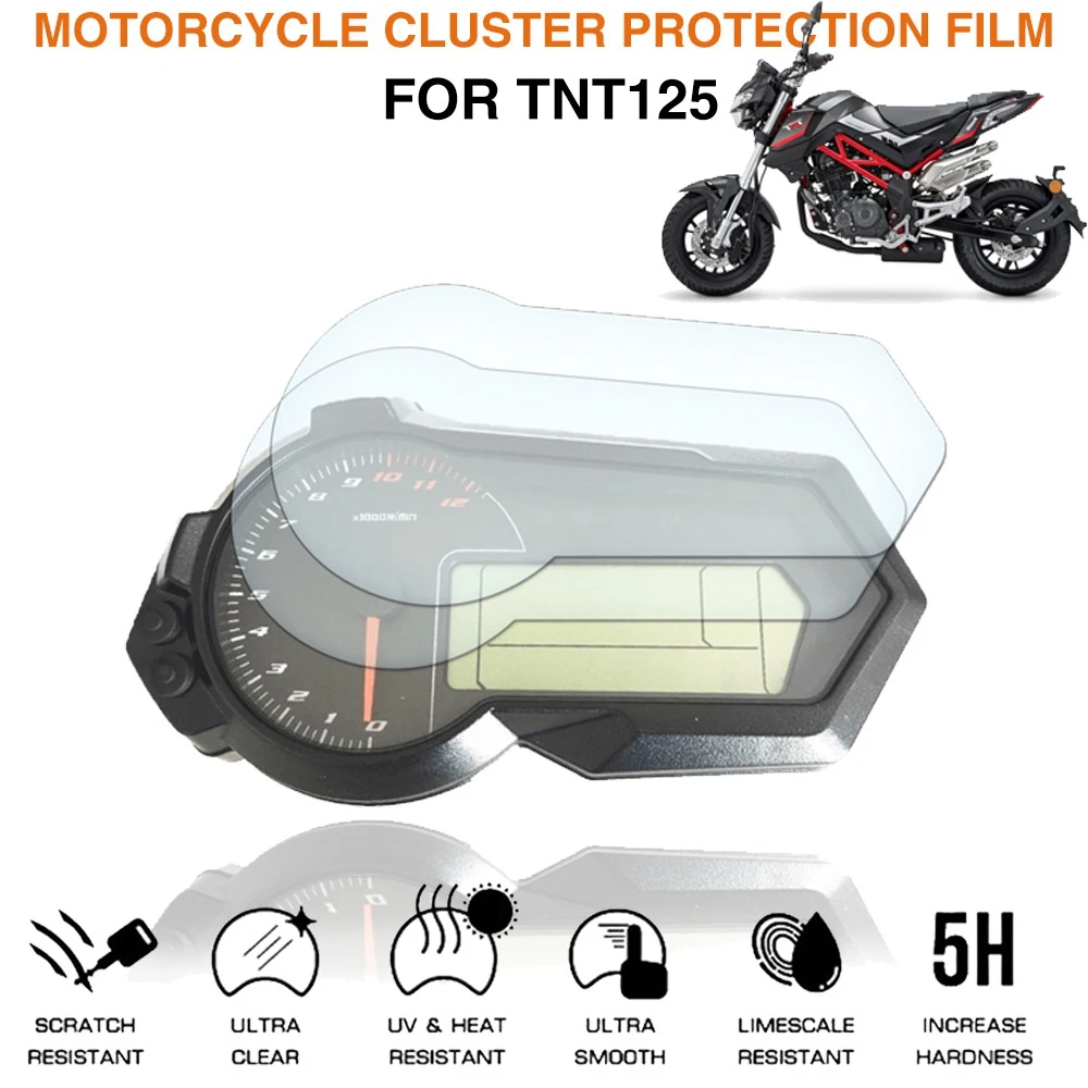 אופנוע אשכול לגרד הגנה סרט מיני בנלי TNT125 TNT 125 BJ125-3E מד המהירות שריטה מגן - 1