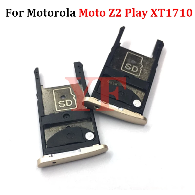 עבור Motorola Moto Z2 Z3 לשחק Z2 כוח Z4 Z לשחק Droid XT1650 XT1630 XT1929 חריץ לכרטיס Sim מגש מחזיק כרטיס ה-Sim קורא שקע - 1