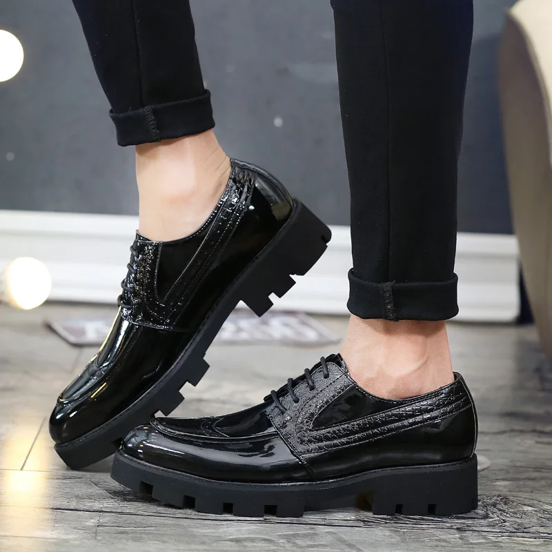 אופנה צעירה נעליים מזדמנים תחרה מעור בעבודת יד גברים נעלי חיצוני גומי החלקה נהיגה לגברים נעלי נעליים - 1