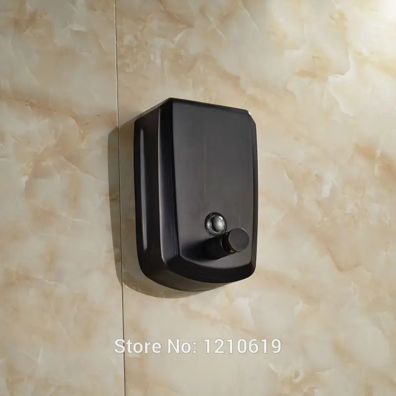 Uythner החדש 800ML הקיר באמבטיה סבון נוזלי מתקן שחור מט ידנית סבון שמפו בעל הכספת - 1