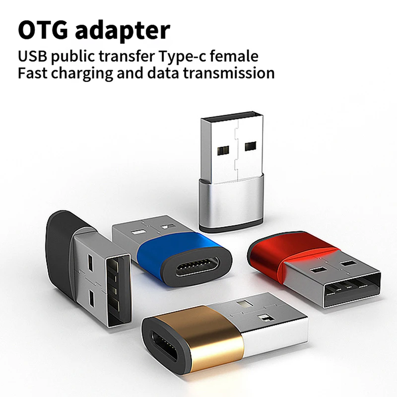 1PC USB Type C מתאם OTG USB USB-C זכר מיקרו USB Type-c נקבה ממיר עבור הטלפון USBC OTG מחבר - 1