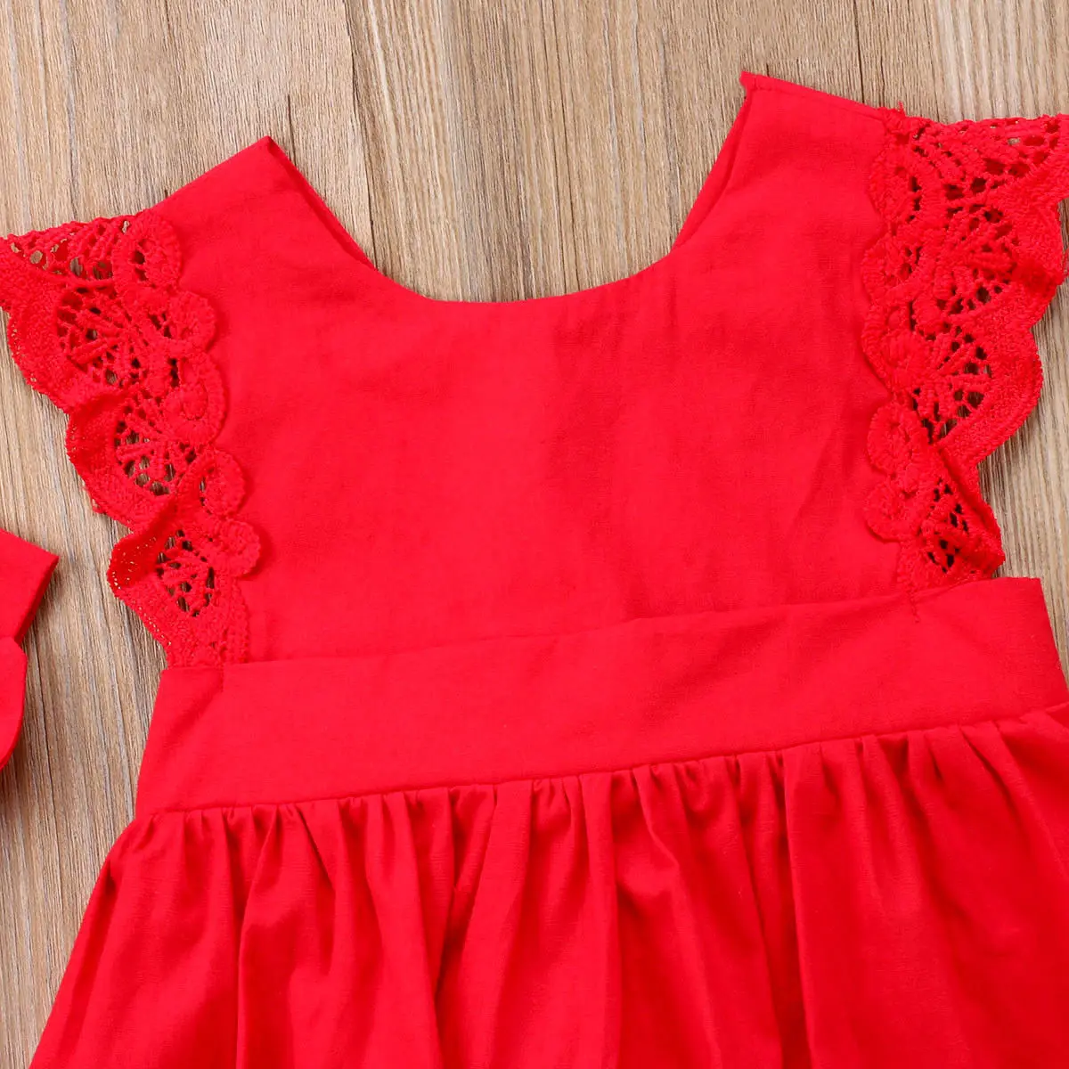 2019 חדש 2Pcs חג המולד תינוק תינוק תינוק שרק נולד בנות רומפר השמלה, החליפה תלבושות טוטו להלביש+בגימור אדום ערכות מתנה - 1
