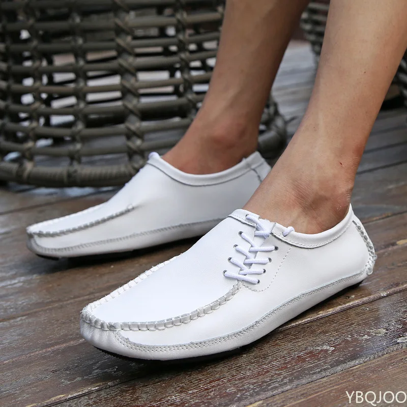 אמיתי עור לגברים נעליים מזדמנים אופנה נעלי 2022 החדש באיכות גבוהה בעבודת יד הסירה צורת נהיגה נעלי גבר פאטוס דה גבר - 1