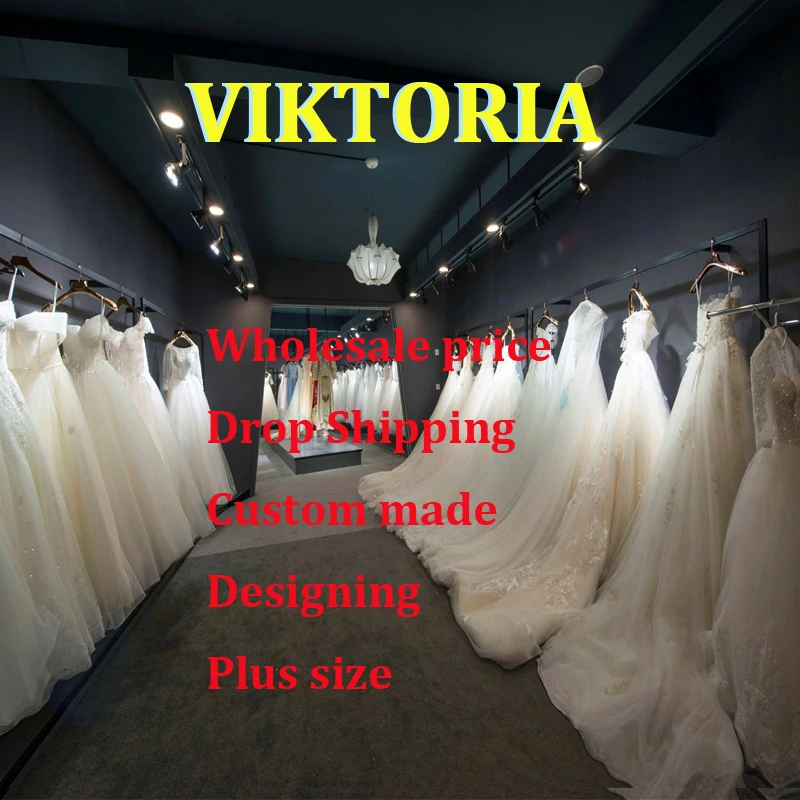 2023 VIKTORIA מסוגנן שמלות חתונה עבור הכלה סקופ שרוולים אפליקציות החלוק De Mariée נשים אישית התאמה אישית - 2