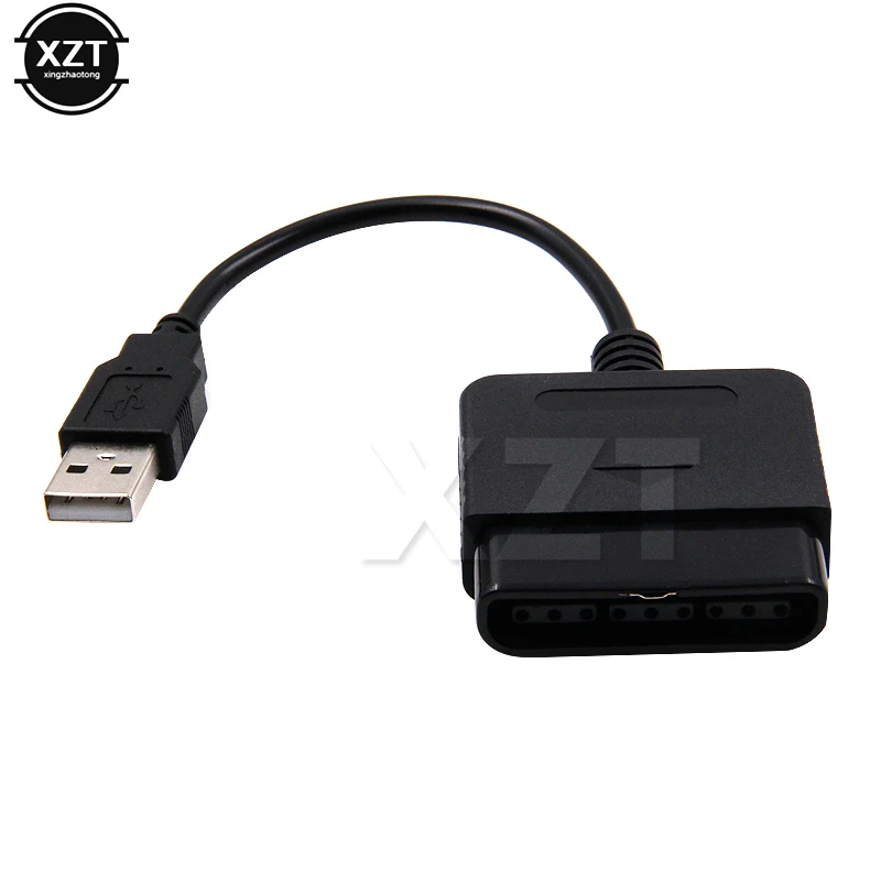 1pc שחור עבור PS2 ל PS3 PC משחק וידאו אביזר USB מתאם ממיר כבלים בקר המשחקים במהירות גבוהה - 2