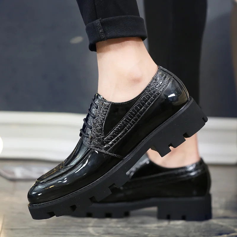 אופנה צעירה נעליים מזדמנים תחרה מעור בעבודת יד גברים נעלי חיצוני גומי החלקה נהיגה לגברים נעלי נעליים - 2