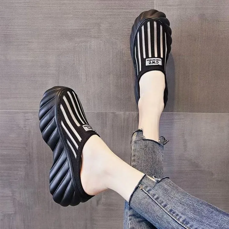 הקיץ החדש של הנשים אופנה אישיות גן נעליים רשת לנשימה החוף Baotou סנדלים צדדי עבה הבלעדי אנטי להחליק נעלי בית - 2
