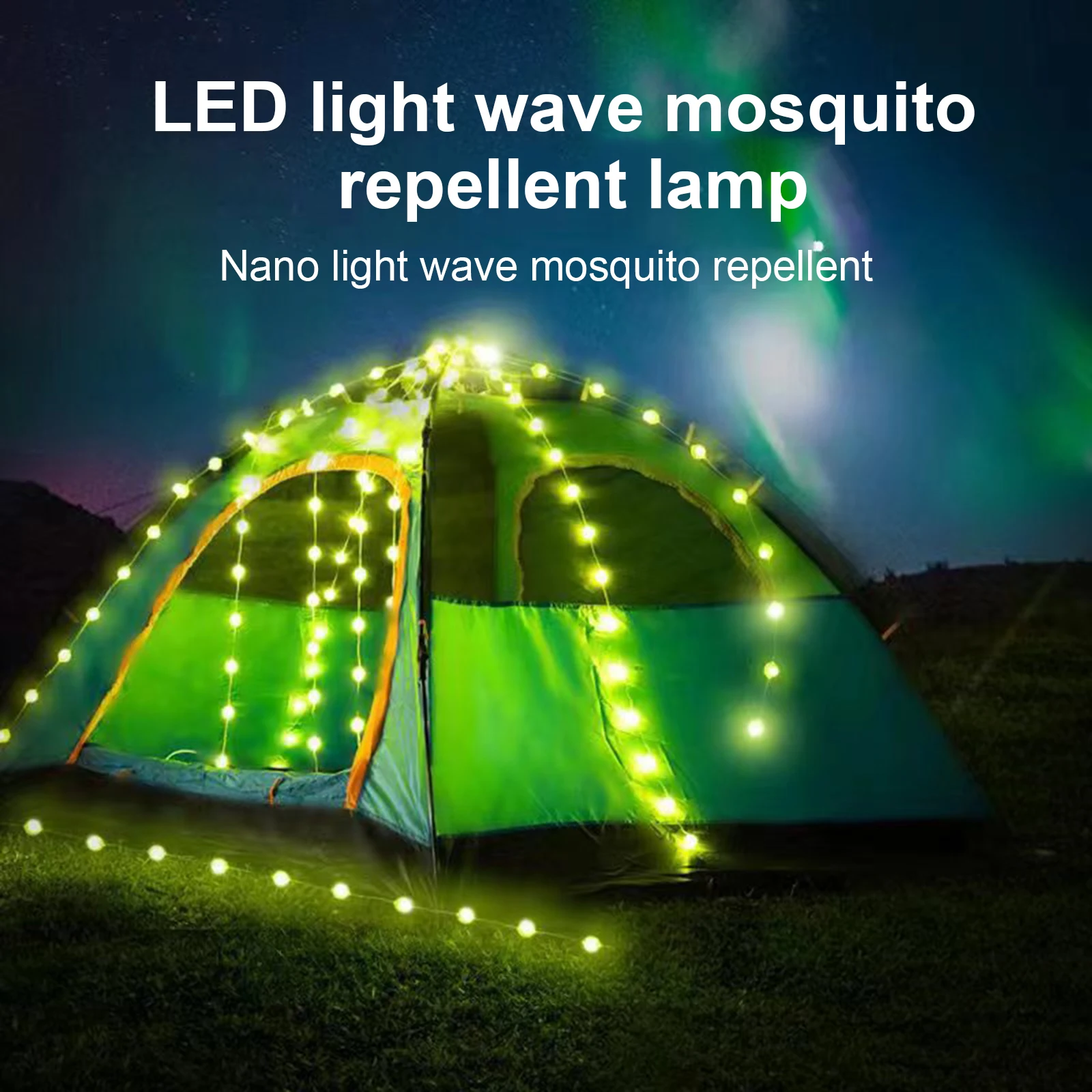 LED מחרוזת האור 3 מ ' 30 Led דוחה יתושים מחרוזת אורות קמפינג תחת כיפת השמיים טוס דוחה חרקים נגד יתושים המנורה String - 2
