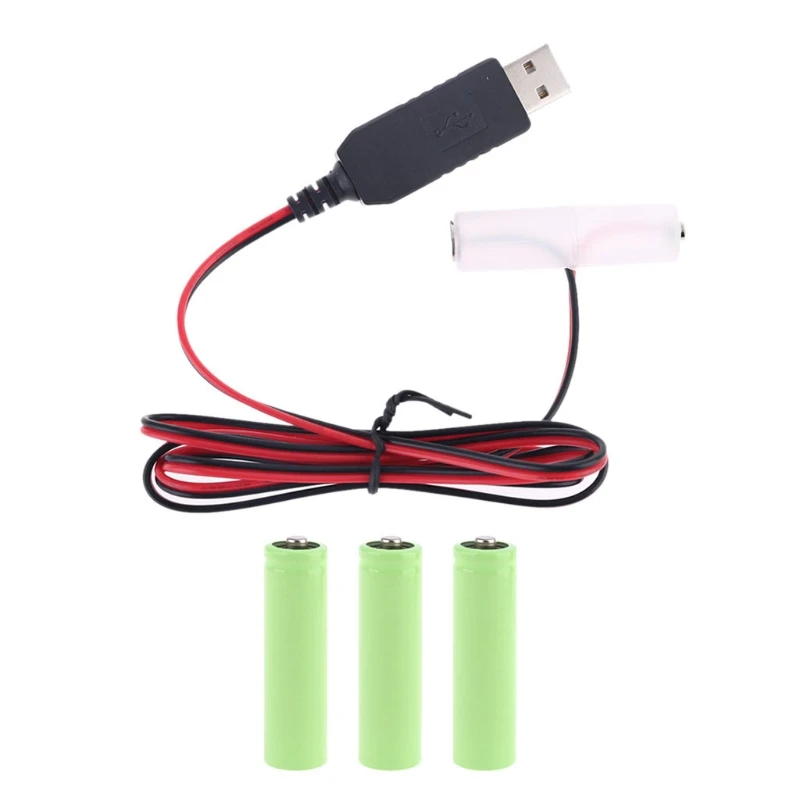 1.5/3/4.5/6V LR6 AA אלימינייטור כבל USB עבור צעצועים LED פנס - 2