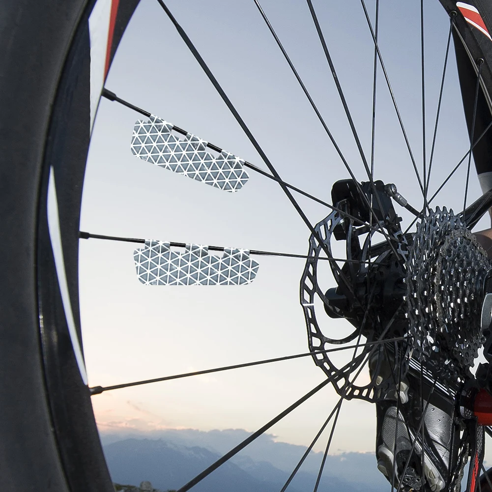 אופניים אופניים אזהרה מחזיר אור גלגל אופניים רים רעיוני דיבר אורות מנורות - 2