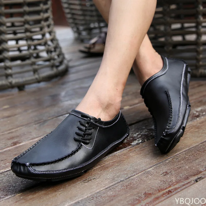 אמיתי עור לגברים נעליים מזדמנים אופנה נעלי 2022 החדש באיכות גבוהה בעבודת יד הסירה צורת נהיגה נעלי גבר פאטוס דה גבר - 2