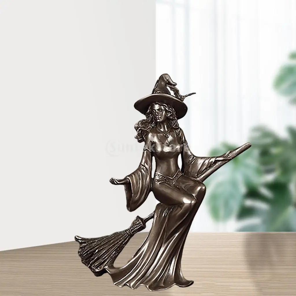 מקורה המכשפה פסלונים מעשה כשפים פסל בית Office Desktop קישוט - 3