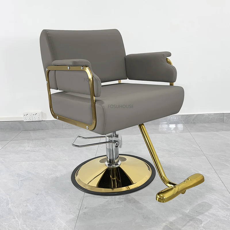 נורדי עור מלאכותי הספר כסאות סלון ריהוט למספרה סלון יופי כיסא נוח מקצועית הכסא - 3