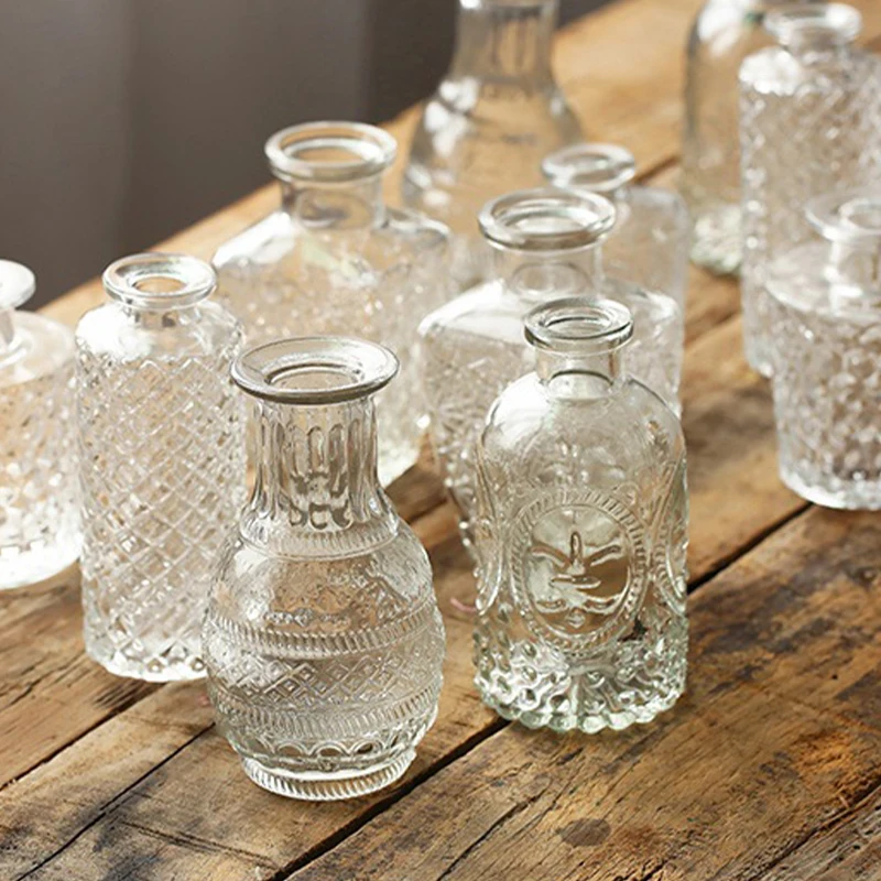 שקוף אגרטל זכוכית עבור מפעל נורדי זכוכית פשוטה אגרטלי פרחים יצירתיים גידול הידרופוני שולחן דקורטיבי לעציץ - 3