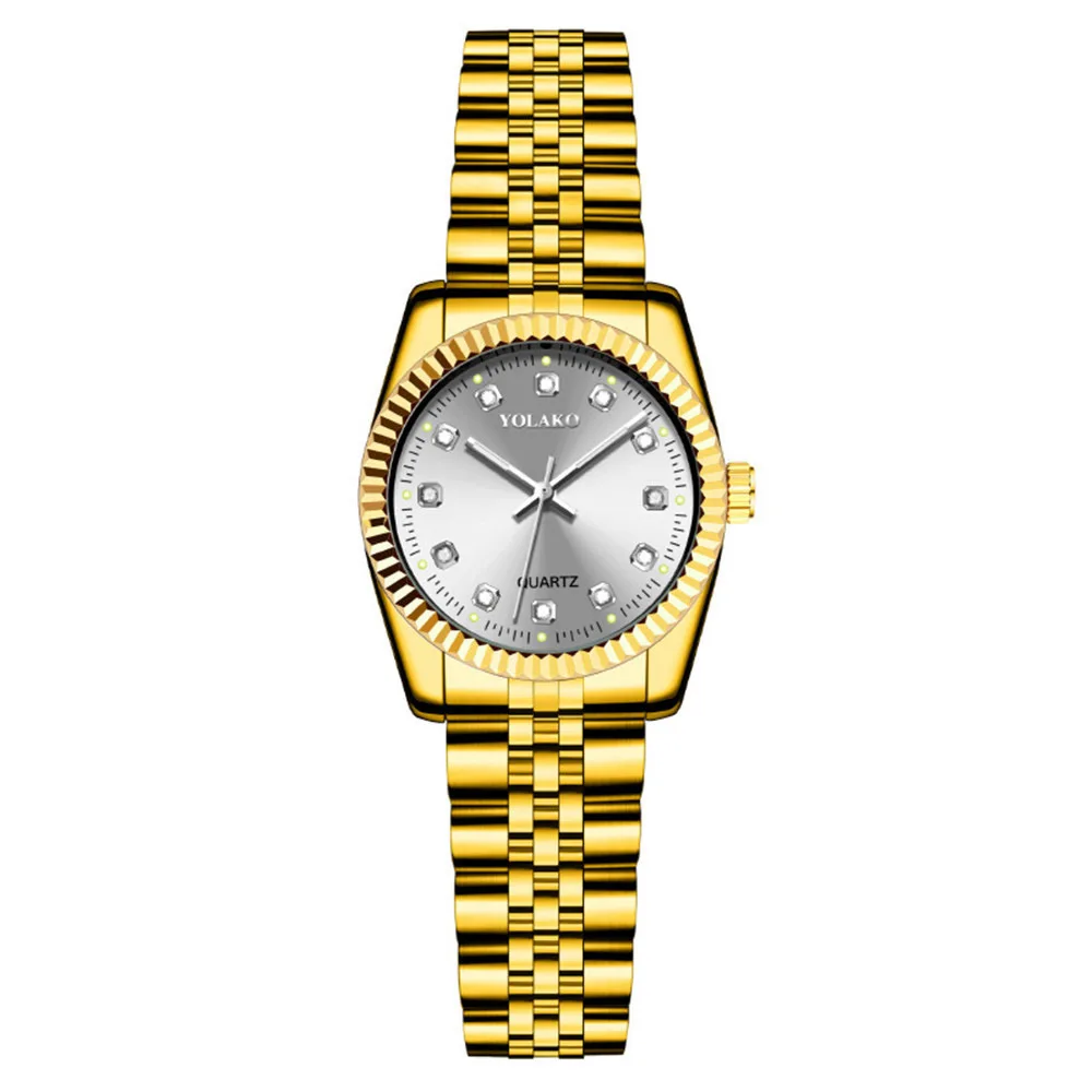 חדש לנשים של פרק כף היד שעונים יוקרה מותג נשים קוורץ שעונים שעון פלדה אל חלד מזדמן אופנה שעון יד Relogio Feminino חם - 3