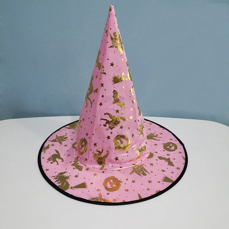 המכשפה כובע ליל כל הקדושים כובע מסיבה אספקה מוזהב המכשפה כובע נשף להתלבש קוסם כובע כובע קסמים עבור ילדים מבוגרים. - 3