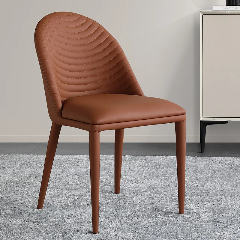 יוקרה נורדי כסאות אוכל מודרניים המשרד השינה איפור ארגונומי ציפורניים, כיסאות טרקלין מכון זהב רגלי הכיסא ריהוט הבית - 3